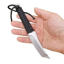 Fixed Blade Knife with Sheath, 5CR15MOV Steel Blade, Cord-Wrapped Steel Handle, Cool Knives for Outdoor Survival Camping Hunting