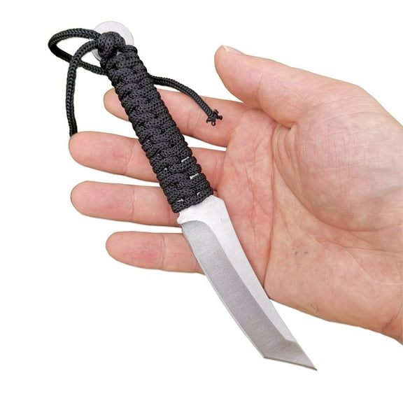 Fixed Blade Knife with Sheath, 5CR15MOV Steel Blade, Cord-Wrapped Steel Handle, Cool Knives for Outdoor Survival Camping Hunting