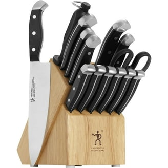 Henckels Classic 7-Piece Self-Sharpening Knife Block Set With Stained Ash Wood Base