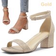 thumbnail image 1 of Sandalias Elegantes Con Punta Abierta Y Tacones Gruesos Cómodas para Fiestas, 1 of 9