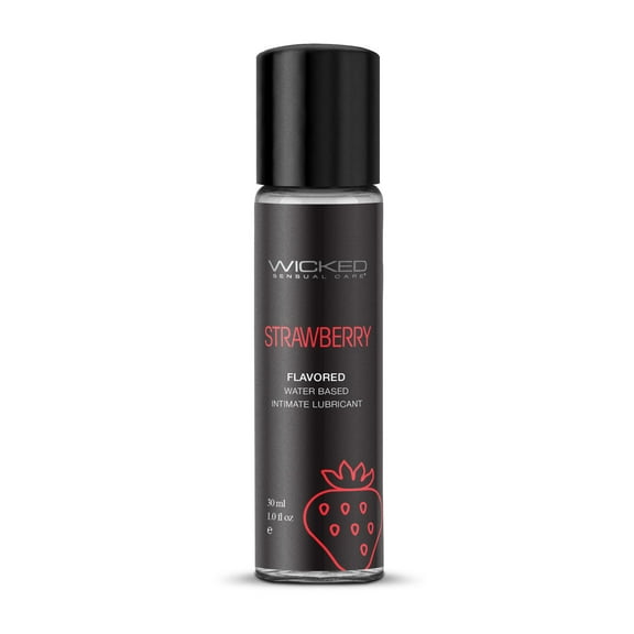 Wicked Sensual Aqua Strawberry Water-Based Lubricant 1oz