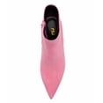thumbnail image 3 of FSJ Women Simple Pointed Closed Toe Ankle Boots Flared High Heel Side Zippeer Short Boots Dressy Party Shoes Size 8 Pink, 3 of 4