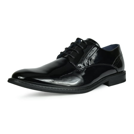 

Bruno Marc Mens Lace Up Leather Shoes Classic Brogue Oxford Shoes PRINCE-16 BLACK/PAT Size 7