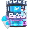 BPI Sports CLA + Carnitine Powder, Snow Cone, 50 Servings, Weight Loss & Lean Muscle Support (12.34 oz, 350g)