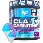 BPI Sports CLA + Carnitine Powder, Snow Cone, 50 Servings, Weight Loss & Lean Muscle Support (12.34 oz, 350g)