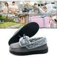 thumbnail image 6 of DL Womens Fuzzy Warm Moccasin Slippers Memory Foam Soft Fluffy Winter House Shoes Slippers, 6 of 6