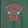 thumbnail image 3 of Instant Message - Yippee Ki Yay Athletic Christmas - Women's Lightweight French Terry Long Sleeve Shirt, 3 of 6