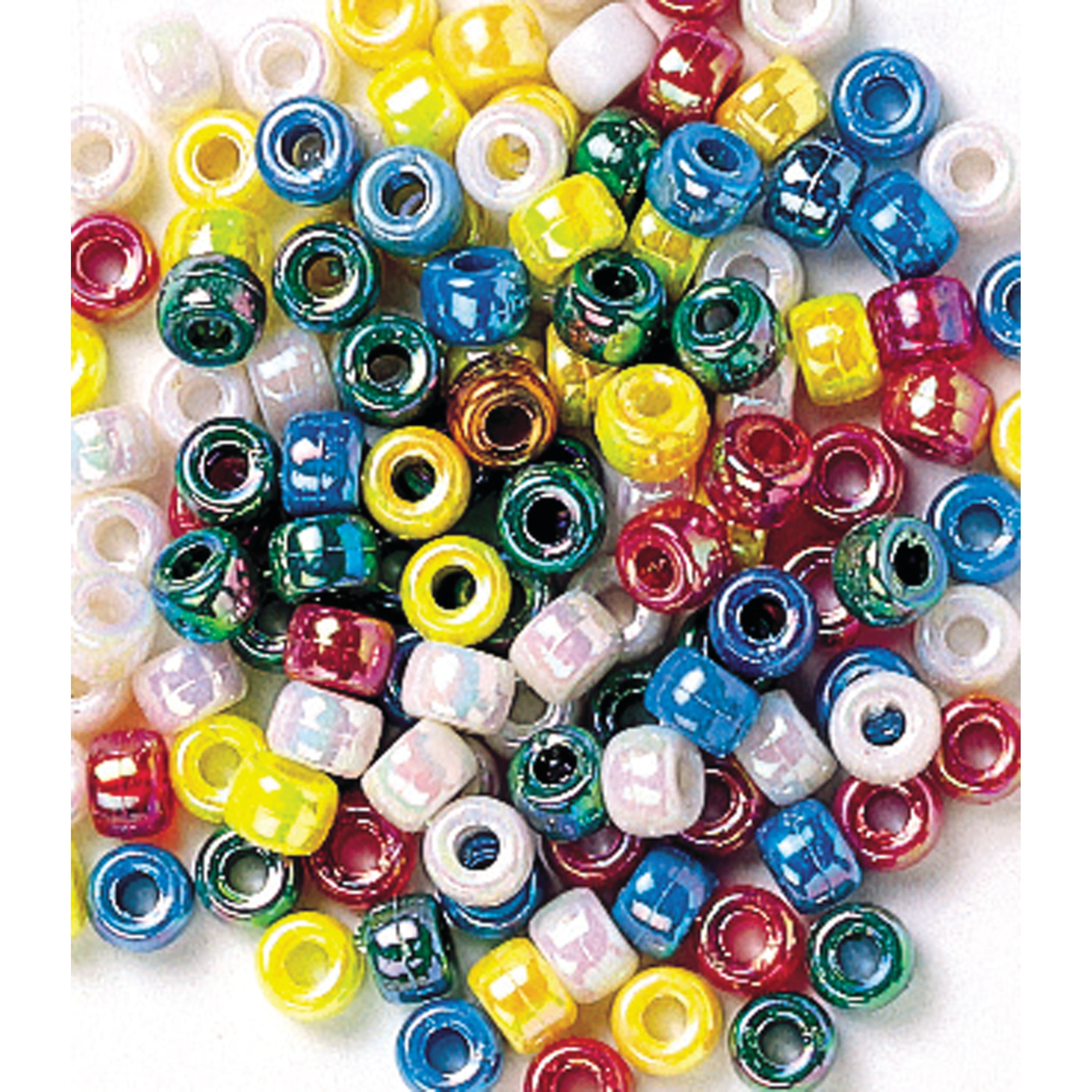 Creativity Street Pony Beads, Metallic Assorted Colors, 500/Pkg
