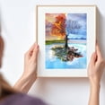 thumbnail image 3 of Paysage Arbre Mosaïque Broderie Faite à la Main Forêt Perçage Rond Complet Décoration Maison, 30*40cm, Cadre Non Inclus., 2732, 3 of 5