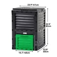 thumbnail image 2 of Dextrus Large 80-Gallon Outdoor Compost Bin with Snap-on Lid & Efficient Aeration System, BPA-Free Construction , Green, 2 of 5