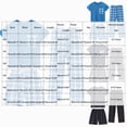 thumbnail image 3 of KPOPLK Little Boys Pajamas 3 Pieces Short Sleeve Top Pant/Shorts Set Relax Fit Sleepwear Kids Pjs Toddler Clothes for Boys Jammies,Size 11-12 Years, 3 of 4