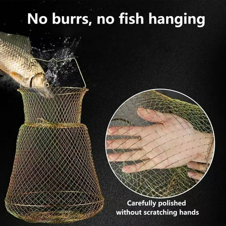 

Guibest Hanging Folding Wire Fish Net Fish Net Pocket Fishing Fishing Net Fishing Gear Installation Crab Pot Mandarin Fish Pot Pier Cart Rigs & 2fish Ice Rigs Kids Ice Gear Boys Stuff New Gadgets Surf