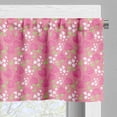 thumbnail image 3 of Ambesonne Strawberries Valance Pack of 2, Fruity Berries Flowers, 54"X18", Pink Multicolor, 3 of 5