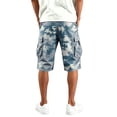 thumbnail image 3 of OIOLOYJM Camo Cargo Shorts for Men Elastic Waistband Drawstring Relaxed Fit Casual Breathable Athletic Joggers Classic Hiking Outfits with Pockets Light Blue L, 3 of 3
