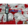 thumbnail image 3 of FAUX FUR LONG PILE BRICKS FUR RED GREY FABRIC, 3 of 3