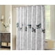 thumbnail image 4 of Cortina de ducha de 150 x 200 cm, resistente al moho, impermeable, tela de poliéster gruesa, cortina de ducha para baño, cortina de baño con ganchos, lavable y resistente al agua., 4 of 5