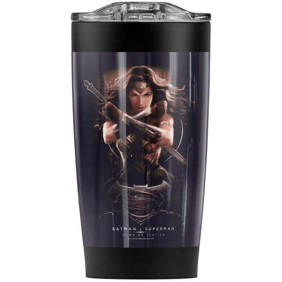 Wonder Woman Ground Zero Stainless Steel Tumbler 20 oz Coffee Travel Mug/Cup, Vacuum Insulated & Double Wall with Leakproof Sliding Lid | Great for Hot Drinks and Cold Beverages