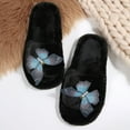thumbnail image 5 of Fengactive Womens Plush Slippers Butterfly Decor Warm Indoor House Slippers Comfortable Slip On Home Shoes, 5 of 9