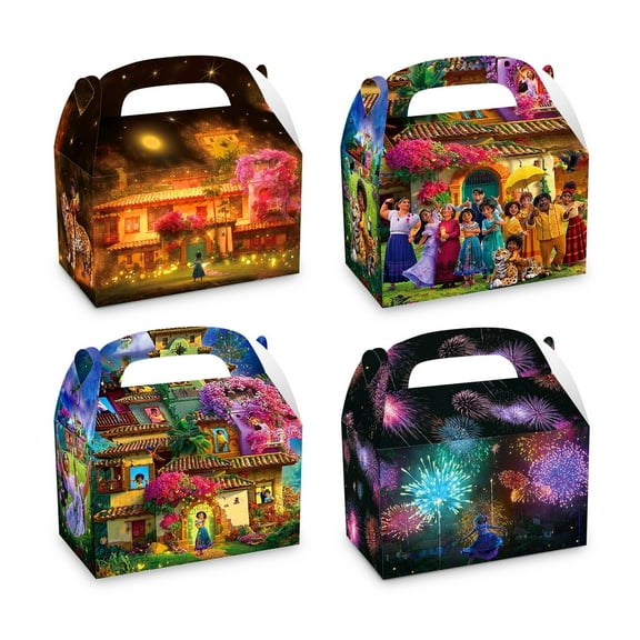 12 Pcs Party Favor Candy Boxes for Anime Encanto Theme Birthday Party Supplies Decor,Kids Birthday Game Party Kraft Paper Gift Bag Decorations