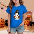 thumbnail image 2 of Qopobobo Summer Halloween Shirt Kids Kid's Graphic Tees - Holiday Costume T-Shirt Gift for Boys, Girls, Children Size 13-14 Years(Blue, 13-14 Years), 2 of 5