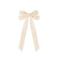 thumbnail image 2 of OCCOA Velvet Bow Christmas Tree Wreath Decorative Pre-Tied Ribbon Ornament for Door Mantel Window Gift Wrapping Home Party Decor Xmas Present, Beige, 2 of 6