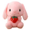 thumbnail image 1 of 8.6”Rabbit Soft Toy，Sitting Lop Eared Rabbit  Easter White Rabbit Stuffed Bunny Animal with Carrot Soft Lovely Realistic Long-Eared Standing Pink Plush Toys, 1 of 4
