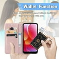 thumbnail image 6 of Feishell Embossed PU Leather Wallet Phone Case for Motorola Moto G Power (2022) 6.5 inch,Full Protection Magnetic Clasp Flip Stand Card Slots Shockproof Protective Cover with Hand Strap,Rosegold, 6 of 7
