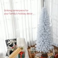 thumbnail image 3 of HOMCOM 6' Unlit Pencil Christmas Tree Holiday Decor with Stand, White, 3 of 9