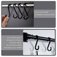 thumbnail image 6 of Bolatus Pack of 10 S Hooks Space Aluminium 7.4 cm Small S-shaped Hooks Metal Hooks for Hanging Pans in the Kitchen or Clothing on the Clothes Rail Hanging Hooks (Black), 6 of 7