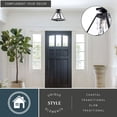 thumbnail image 2 of Tremont 12.5-in W Crystal Black Urban Loft Semi Flush Mount Ceiling Light, 2 of 9
