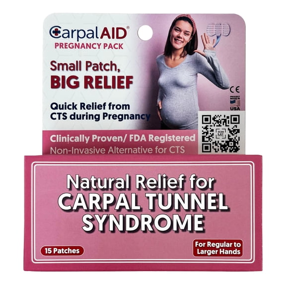 Carpal AID Clear Plastic Adhesive Hand-Based Carpal Tunnel Support for Either Hand LGP15PK, 15 Ct