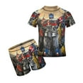 thumbnail image 1 of Transformers Boys 2-Piece Swimsuit Set, Short Sleeve Rash Guard & Swim Trunks, 1 of 7