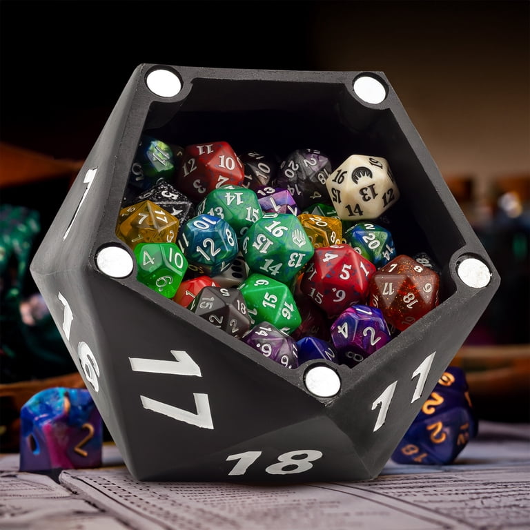 Dice Storage Box For DND & RPG Games - Holds Up To 35 Dice, 5 Full Sets With Custom Foam