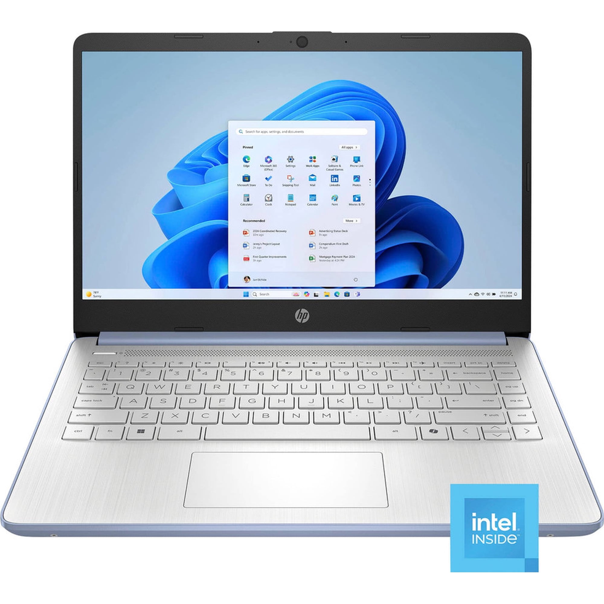 HP - 14" Laptop - Intel Processor N150 - 4GB Memory - 128GB UFS - Sky Blue