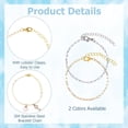 thumbnail image 4 of 24Pcs Stainless Steel Bracelet Chains 2 Colors Bracelet Link Chains DIY Jewelry Making Bracelets Chains Adjustable Charm Bracelets with Lobster Clasps, 4 of 6