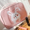 thumbnail image 2 of Neceser compacto para cosméticos y artículos esenciales Adorable organizador de maquillaje de viaje Sakura Pink, 2 of 5