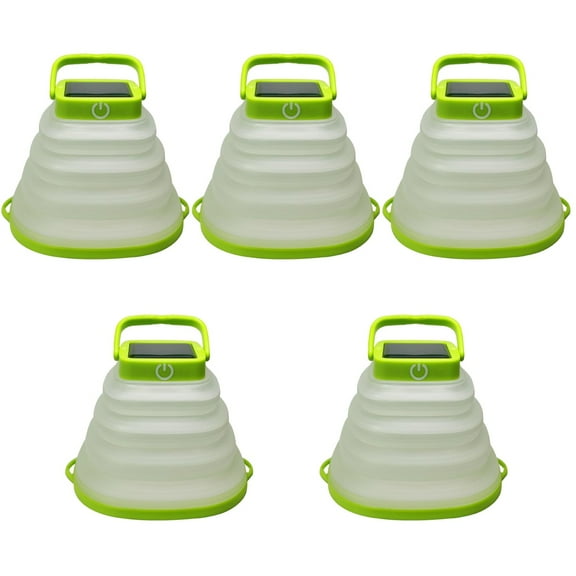 5 Pieces Tent Lantern Outdoor Solar Light Polymer Lithium Battery Multi-purpose