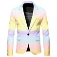 thumbnail image 5 of Wyzesi Boxing Shorts Suit Pink Men Male Long Sleeve Coat and Pants Two Piece Suit Printed Button and Multi Pockets Suit for Holiday Party Events Shorts Suit Set Men Piece Outfits Plus, 5 of 5