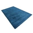 thumbnail image 3 of Get My Rugs UBSLSM111L00Y03A1 3 x 5 ft. Hand Knotted Loom Silk Mix Solid Rectangle Area Rug, Dark Blue, 3 of 5