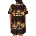thumbnail image 3 of Lsque Happy New Year 2025 B Women's Short-Sleeved Pajama Set - 2 Piece Soft and Lightweight Sleepwear Set-Small, 3 of 9
