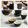 thumbnail image 2 of FOMIYES 1Set Elegant Black Ceramic Tea Pot and Cup Set for Home Office and Travel, 2 of 7