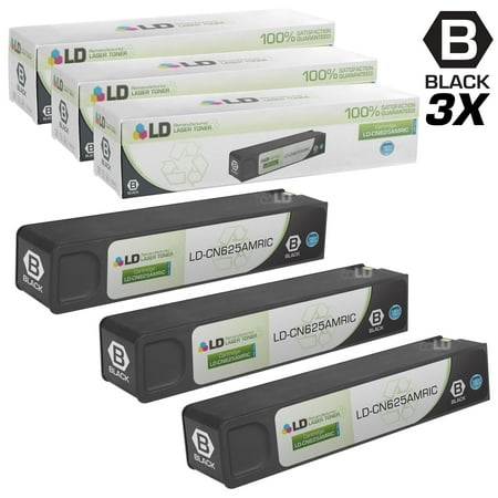 Remanufactured Replacements for CN625AM HP 970XL / 970 3PK High Yie Black Cartridges for use in HP OfficeJet Pro X451dn, X451dw, X476dn, X476dw, X551dw, & X576dw