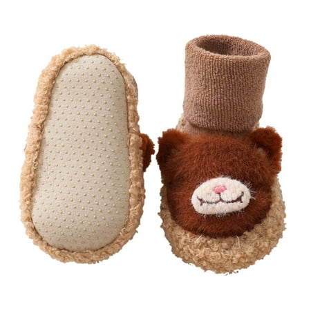 

Winter Toddler Shoes Boys Girls Baby Shoes Soft Sole Slip On Shoes Cute Animal Decoration Warm Toddler Baby Shoes