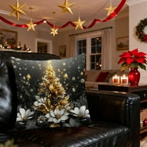 ChicYu 17.7x17.7 in Christmas Pillowcovers Holiday Decorative Sofa Cushion Cases Festive Themed Pillowcovers for Living Room Holiday Setup
