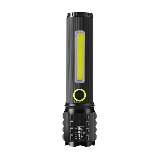 Flashlight Dvkptbk Alliage d'Aluminium Usb Charge Extérieure Flashlight Longue Portée Lumière Forte Camping et Randonnée Led Zoom Télescopique Haute Luminosité Flashlight Camping Essentials