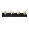 thumbnail image 6 of Design House Strip 4 Light Matte Black Dimmable Contemporary Strip Vanity Light, 6 of 14