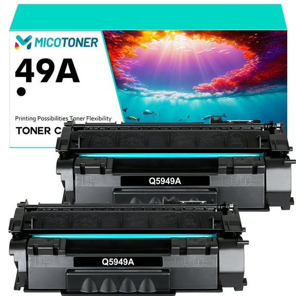53A 49A Black Toner Cartridge Compatible for HP 49A Q5949A Q7553A 53A Black Toner Cartridge Replacement for HP 1320 P2015 1320tn 1320nw 1320n P2015n P2015d Printer Ink