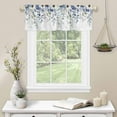thumbnail image 2 of Kitchen Curtain Valance for Windows Blue Eucalyptus Leaves Watercolor Floral Spring 1 Panel, 54 x 18 Inch Rod Pocket Valance Window Treatments Short Curtains for Bathroom Bedroom, 2 of 6