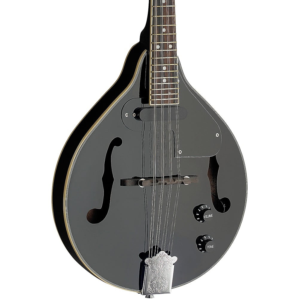 Stagg M50-E Premium A Style Bluegrass Acoustic Electric Mandolin Black Gig Bag 