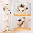 thumbnail image 4 of PAWZ Road 95-107" Adjustable Height Cat Tree Floor to Ceiling Cat Tower for Indoor Pet Cat toy Beige, 4 of 9